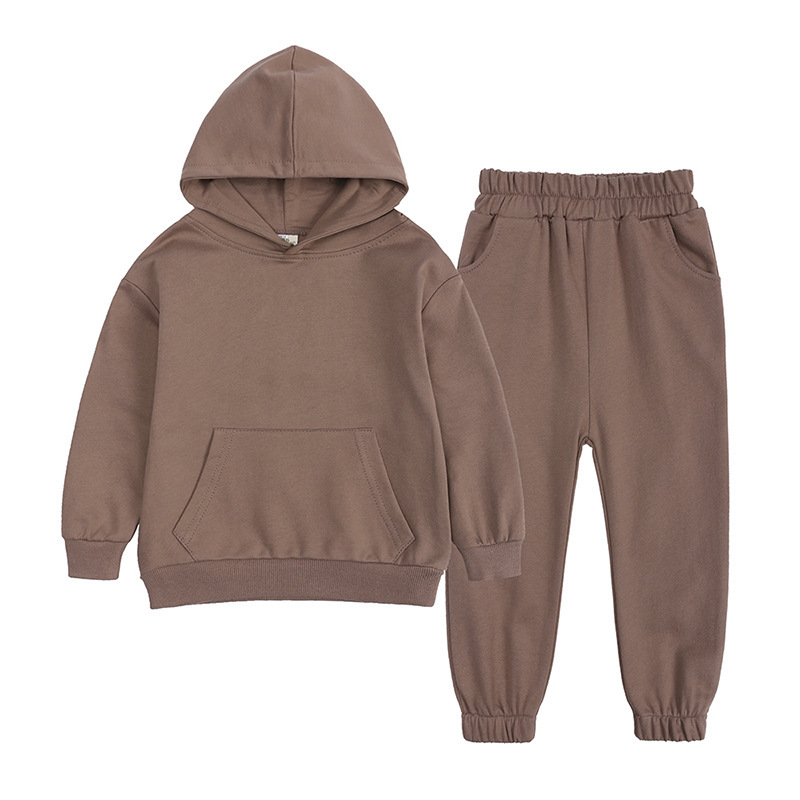 Conyson Wholesale Casual Long Sleeve Outdoor Kids Clothing Suits Customize Boys and Girls 2Pcs Unisex Children Clothing Set
