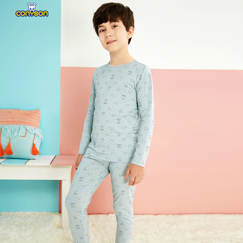 Custom Cartoon Cotton Boys Pijamas Bamboo Pajamas For Kids Organic Sleepwear Kids Pajamas Set