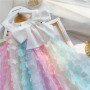 Conyson Wholesale Kids Clothes Summer Sleeveless Baby Little Girls Flower Printed Digital Casual Princess Children Fashion Dress