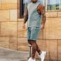 Custom Sleeveless Shirts Shorts Men Suits Solid Color Workout Jogger Two Pieces Clothing Casual Sports Fitness Sets