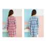 New fashion cotton checker nighty sleeping dress for girls