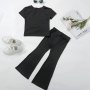 Conyson summer ins popular fashion casual toddler girls t-shirt pants Baby children's pure color suit Kids clothing clothes Sets