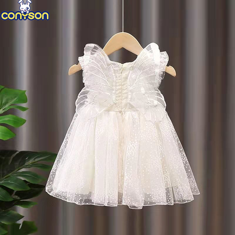 Conyson Newborn Floral Cute Polka Dots Baby Girl Summer Dress Sleeveless Twirl Cotton Comfortable Soft Stretchy Tutu Baby Dress