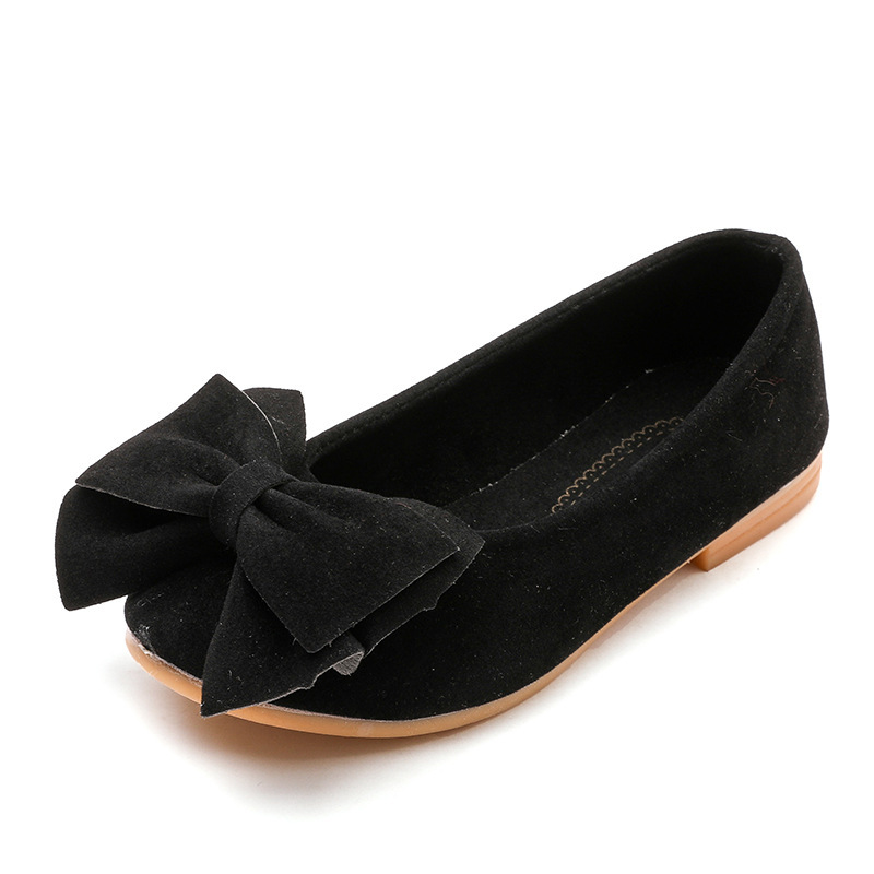 Conyson hot sale fashion boutique child slip on overshoes rubber bottom baby girl princess bowknot flannelette pure color shoes