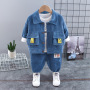 Conyson kids bulk wholesale Factory Supply korea fashion boutique baby boy cotton clothing suit casual 3 pieces clothes sets