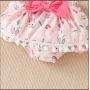 Conyson RTS Summer Letter Romper Suspender Shorts With Kneecap Three Pieces Cute Baby Girl Clothes Easter Kids Wear Clothing