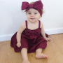 Conyson Baby Girls Summer Bowknot Sleeveless Casual Slip Dress Red Mini Sundress Girl Suspender Princess Ruffled Skirt