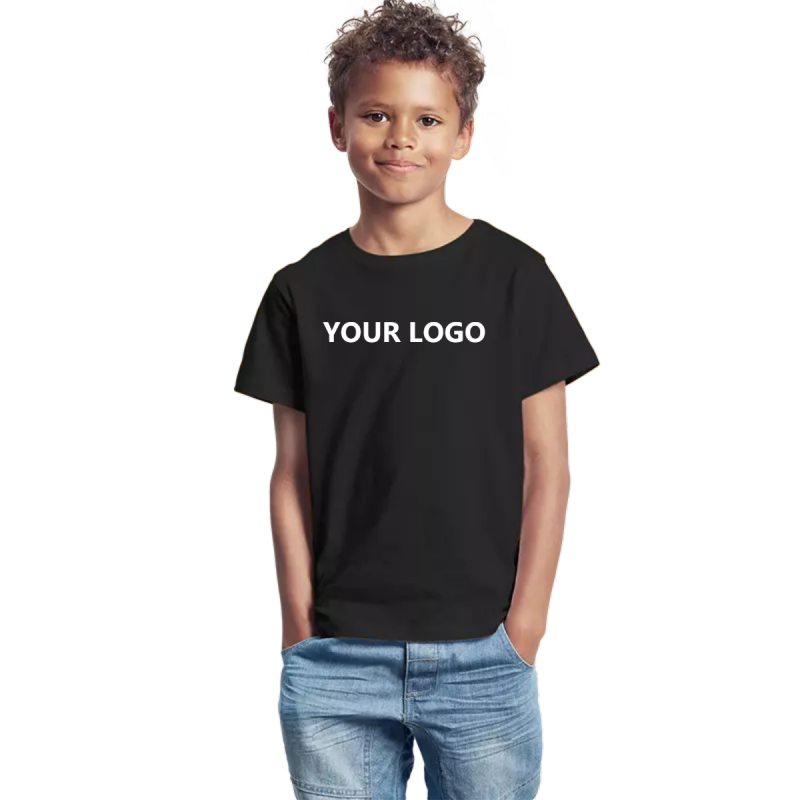Conyson Wholesale Custom Logo T-shirt 100% Cotton O-neck Plain Kids Short Sleeve Boys T-shirts Blank Tshirt For Kids