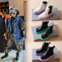 Conyson high quality infant kids korean fashion designer zipper martin boot boy girls autumn winter PU Leather outdoor shoes