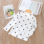 New Fashion Hot Sale 4 colors cheap Price cotton long sleeve girls Love dots print high wave collar sweater base shirt