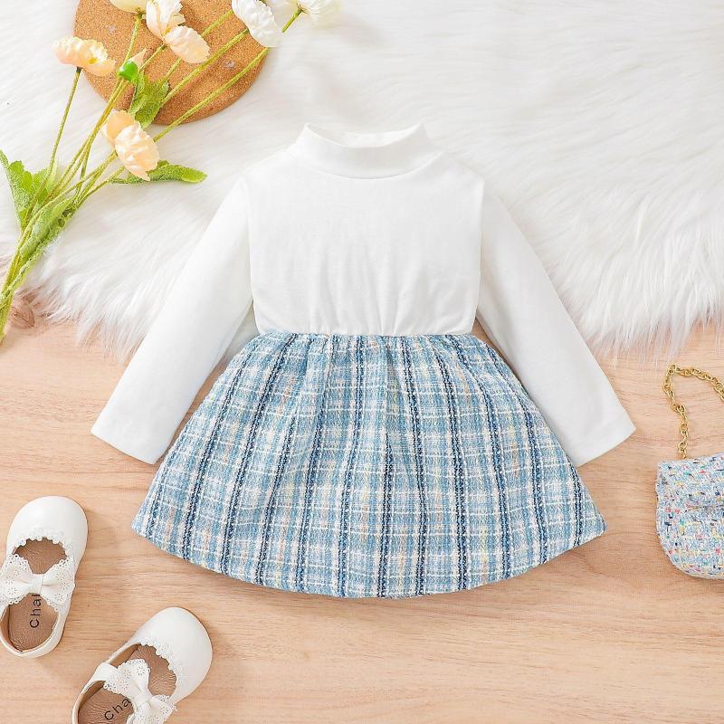 Conyson New Spring Fall Girl's Dress Sweater Suit Little Girl Kids Children's Clothing Knitwear Top Skirt Two Piece Tutu skirt