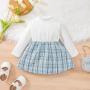 Conyson New Spring Fall Girl's Dress Sweater Suit Little Girl Kids Children's Clothing Knitwear Top Skirt Two Piece Tutu skirt