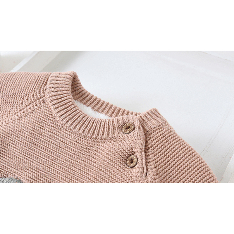 Kids Boys Girls Sweaters Clothes Baby Toddler Warm Sweater Coats Children Cartoon Thicken Tops Wool Pullovers Clothing