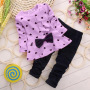 Conyson Custom Spring Autumn Outfits Dress +Pants 2Pcs Cute Baby Girl Clothes Kids Casual Wear Skirt Flounces Clothing Set