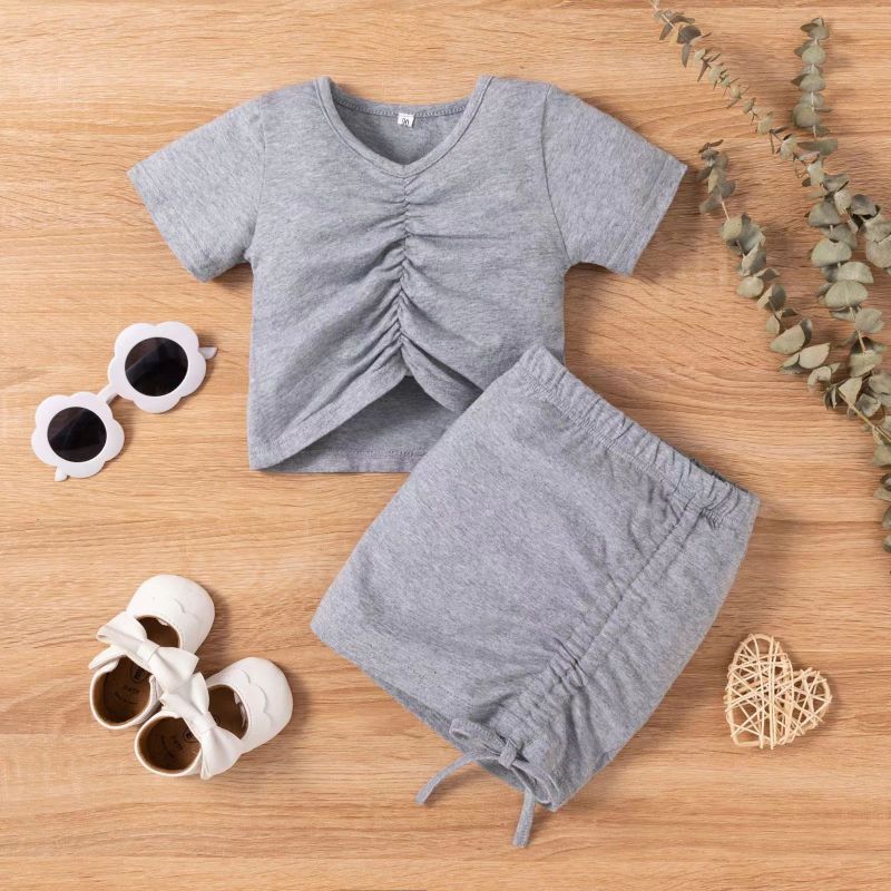 Conyson Summer Kids Girls Clothing Set Short Sleeve T-shirt Skirt Clothing Sets Zip Top Littler Girls Casual Dress Outfits