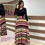 Conyson Spring Women Elegant Dresses Female Fashion Long Sleeve Floral Print Long Maxi Dress Ladies Casual Flower Vestido