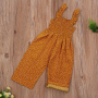 Conyson Kids Girls Summer Suspender Jumpsuit Backless Overalls Ruffled Sleeveless Polka Dot Ruffles Long Pants Overalls