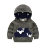 Autumn Winter Newborn Baby Cartoon 2pcs Outfit Christmas Elk Pullover Hooded Sweater And Trousers Baby Boys Cotton Clothes