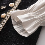 Conyson Hot Sell Girls Birthday Party Wedding Long Sleeve Black Vintage Fairy Frocks Kids Autumn Princess Elsa Dress