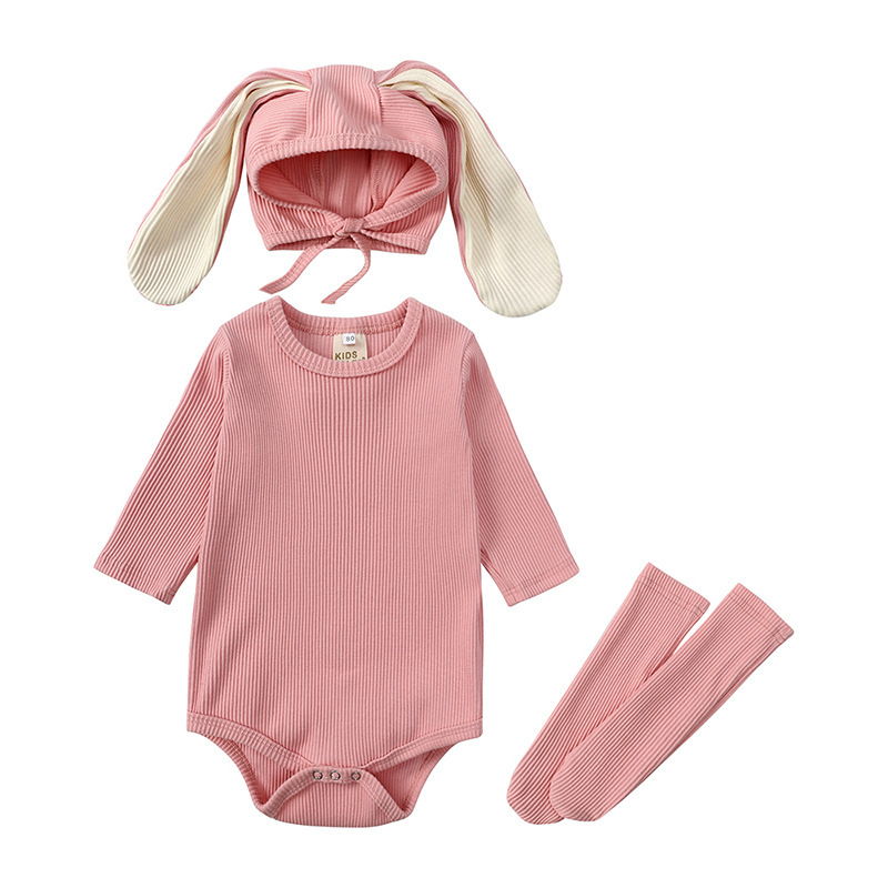 Conyson casual Newborn Baby kids Solid long sleeve boy girls summer clothing suit Hot Sale Suit toddler Girl Romper Baby Clothes