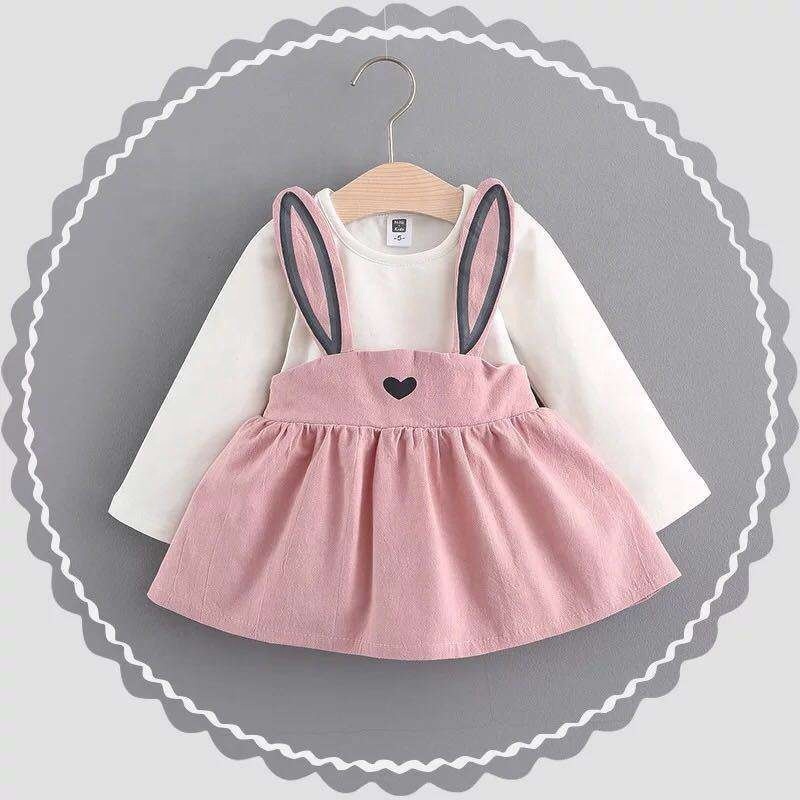 Conyson Wholesale Girls Autumn Dress Children Dress cartoon Fashion Style cotton Baby Toddler Casual Long Sleeve Girl Dress