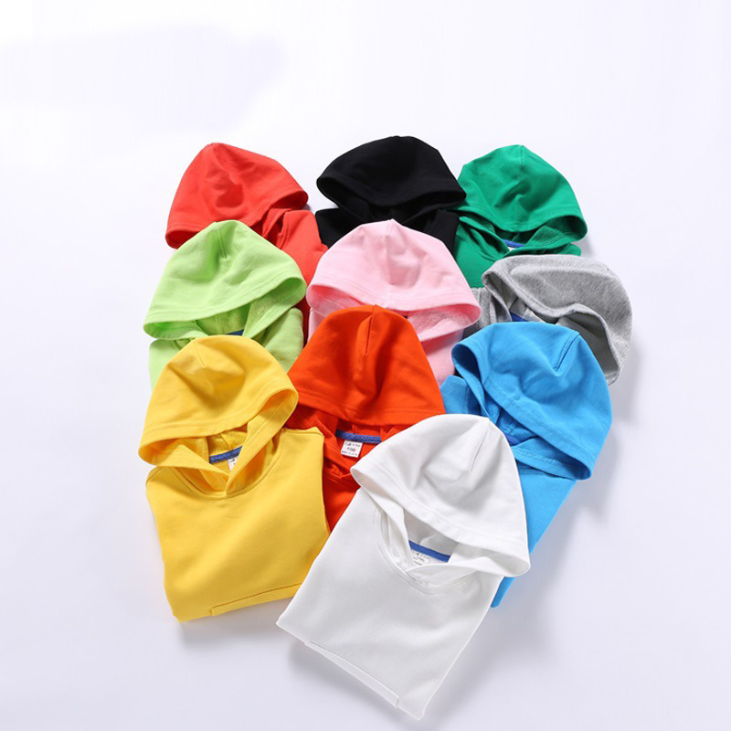 High quality spring fall children casual hoodies boys hoodies 100% cotton for kids baby hoodie t logo customization
