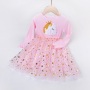 Children Fancy Unicorn Dress Princess Birthday Costume Kids Christmas Carnival Dresses for Girls Cosplay Clothing Robes Filles