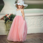 Conyson Hot Sale Summer Baby Girls Princess Party Dress Flower Children Clothes Maxi Net Gauze Pompous Skirt Girls Halter Dress