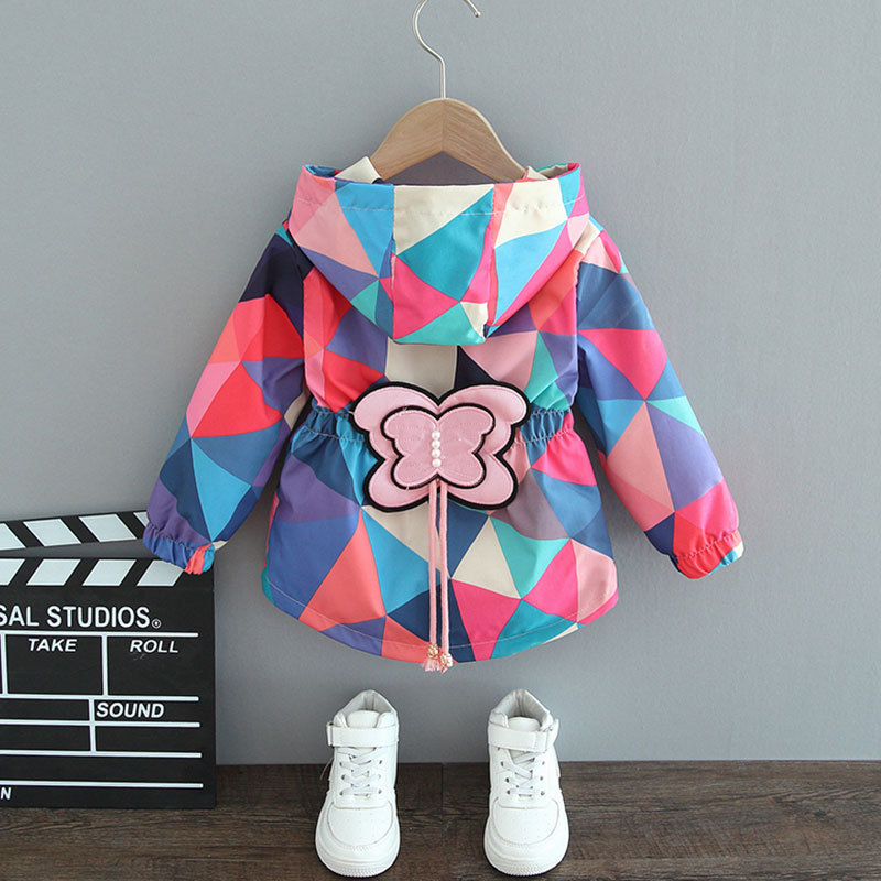 Conyson Spring Summer Autumn Girls Fashion Thin Flower Hooded Jacket Baby Kids Children Sweet Coat