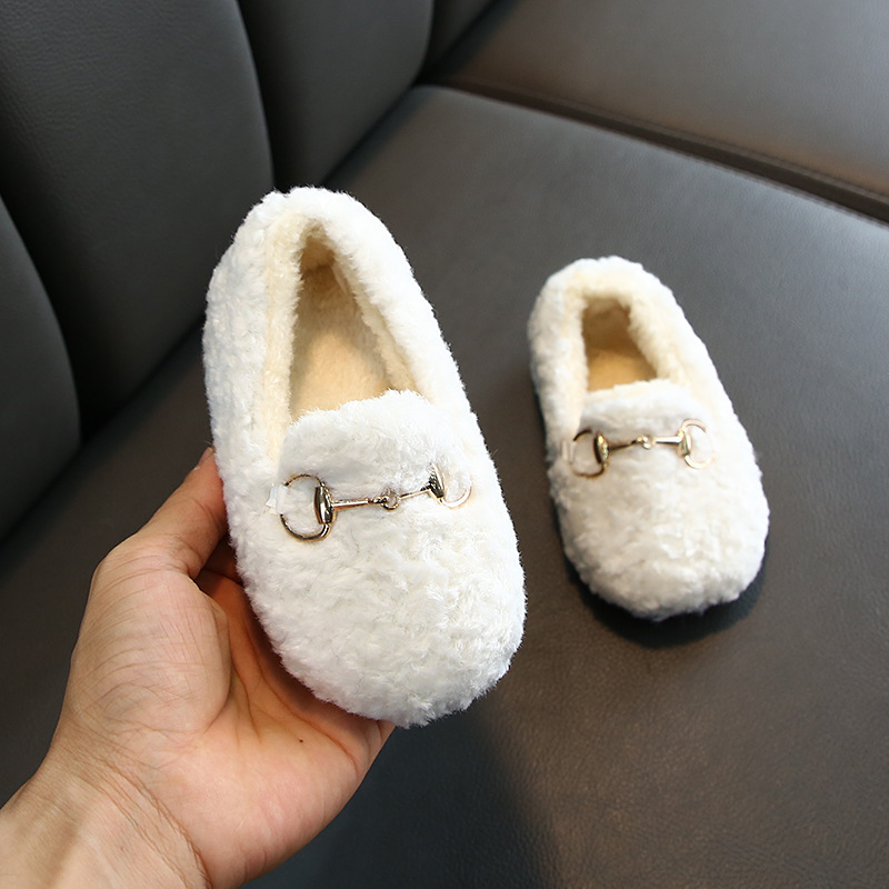 Conyson Baby Winter Slippers Children Boys Girls Cute Cartoon Rabbit Slipper Kids Indoor Fur Warm Shoes Child Home Floor Shoes