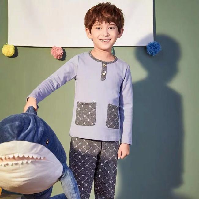 Bulk High quality long duration time cotton pajamas  kids pajamas