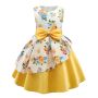 Conyson Kids Dresses Holiday Party Ball Gown Dress Halloween Costume Irregular Sleeveless Printed Girls Princess Flower Dresses