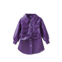 Conyson Hot New Autumn Kids Designer Clothes Girls Jacket Outwear Solid PU Leather Long Sleeves Single Breasted Coat