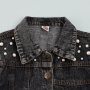 Conyson Fashion Autumn Infant Baby Girls Thick Jacket Outwear Solid Denim With Pearl Single Breasted Coats