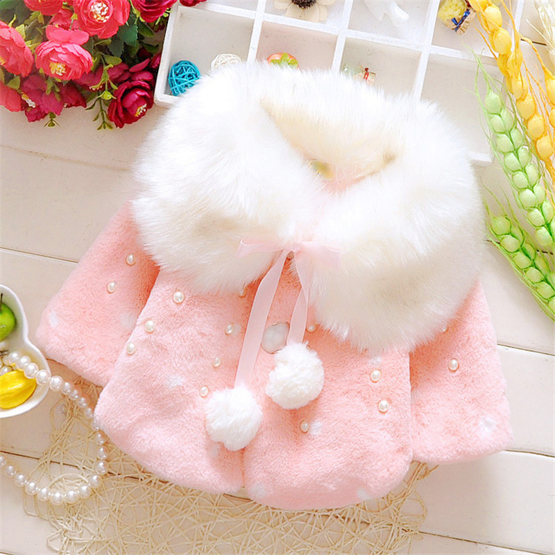 2021 Kids Winter Girls Thick Warm Cloak Autumn Winter Cotton Jacket Coat Red Baby Clothes
