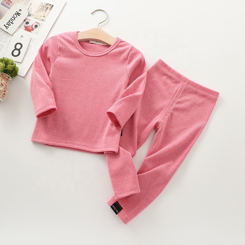New Trend Customize Children Loungwear Boys And Girls Stretch Kids Pajamas Set