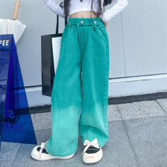 Conyson Hot sale good quality autumn winter fashion boutique designer Kids loose Pants Children denim Trousers girls jeans