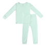 Conysony Hot Sale Unisex Soft Bamboo Long Sleeve Solid Color Leggings Kids Loungewear 2 Pieces Underwear Pajamas Kids Sets
