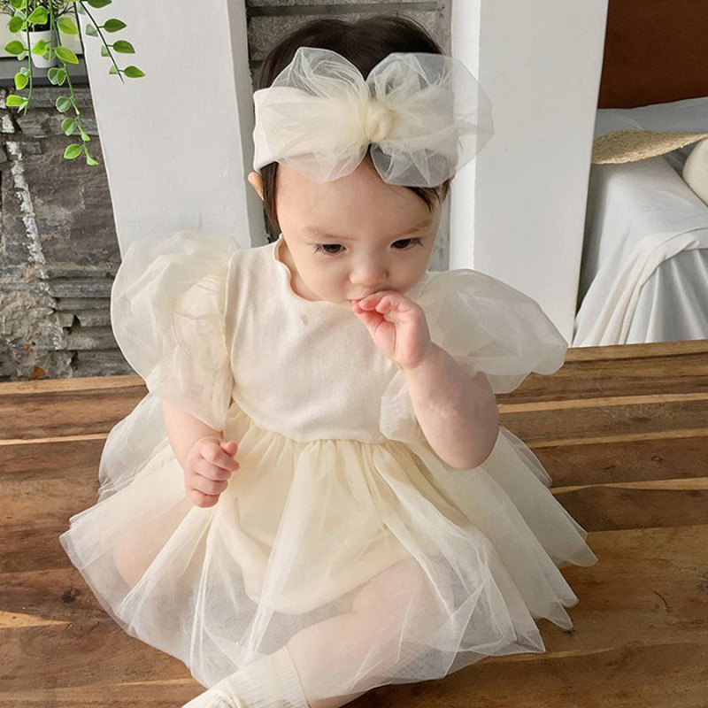 Conyson Wholesale Summer Fashion Dusty Pink Ruffled Princess Birthday Mesh Tutu Baby Girls Party Dresses