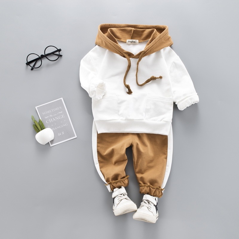 Fall Manufacturers Selling Discounts Wholesale Hooded Sweater Kids Clothing Casual Sweat Suits Baby Boy Suit
