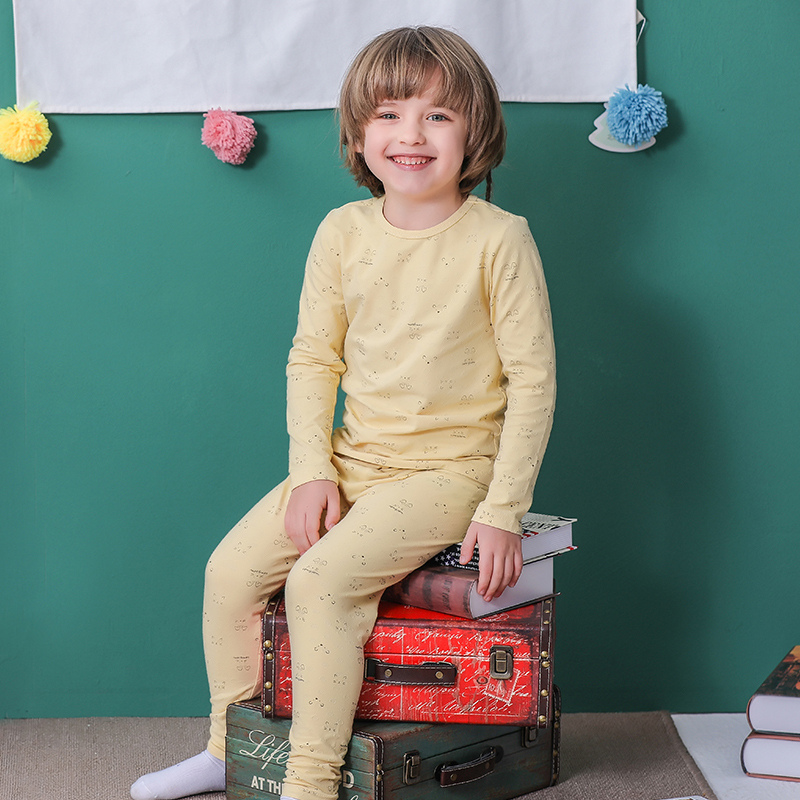 Wholesale 3-13 Years Soft O-Neck Kids Sport Play Child Clothes Boy Clothing Sleeping Pajama Set