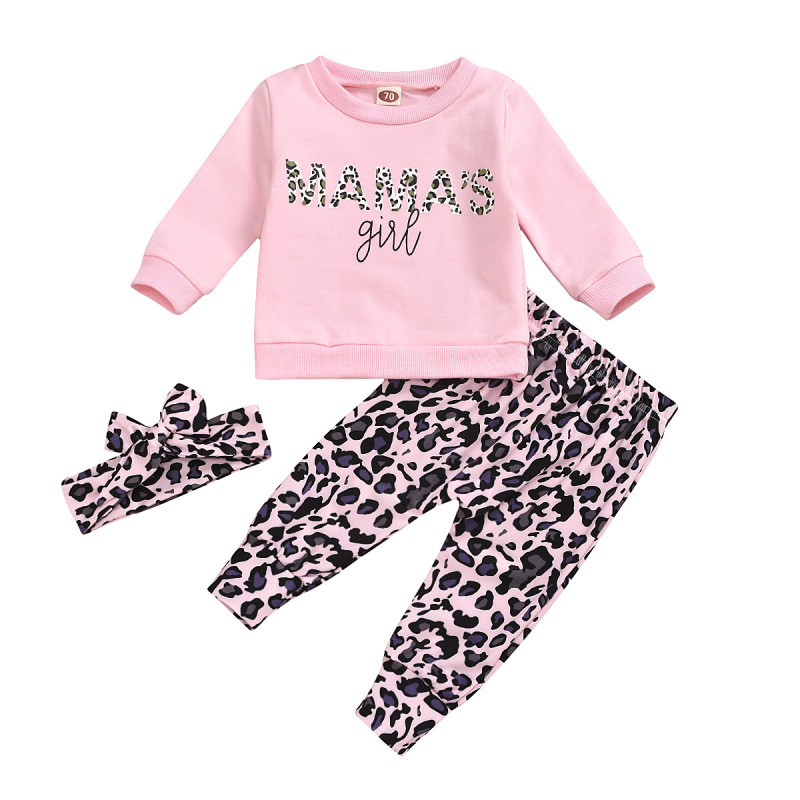 Infant Clothing 2017 Autumn Winter Baby Girls Clothes T-shirt+leopard Printpants 2pcs Outfit Suit Baby Girls Clothing Set