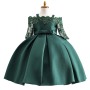 Hot Sale Solid Knee-Length Sleeveless Children Frock Girls Cinderella Princess Dresses For Kids