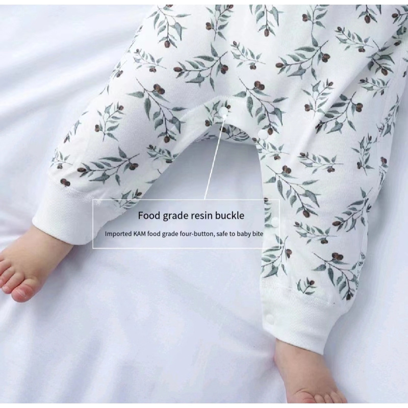 Conyson Stock Lots GOTS Custom 100% Orgnaic Cotton Spring Autumn Long-sleeved Friendly Newborn Baby Clothing Unisex Rompers