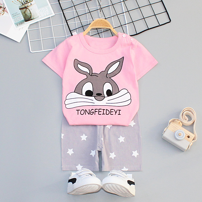 Childern Suits 100% Cotton Children Boutique Clothing Sports Suit Kids Clothes Baby Boy Summer Clothes 2 Pcs Sets