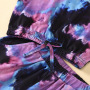 Conyson Hot Sale Kids Clothing Baby Girls and Boys Tie Dyed Short Sleeve T-shirt + Shorts 2Pcs Summer Unisex Kids Clothing Set