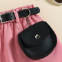 Conyson Winter Hot Sale Knitted Infant Baby Girls Dress Sets Long Sleeve Sweater Solid Skirts Bag 3 Piece Toddler Girl Outfits