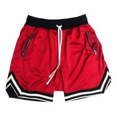Men's plus basketball Running Cargo shorts with net Homme Streetwear Custom zip pockets Gym Sports Men's Elastic Waist Shorts