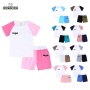 Conyson Custom Logo Summer Bicolor Cotton T Shirt Shorts Toddler Boy Clothing Sets 3M-13Y Kids Girl Clothes 2 pcs Casual Outfits