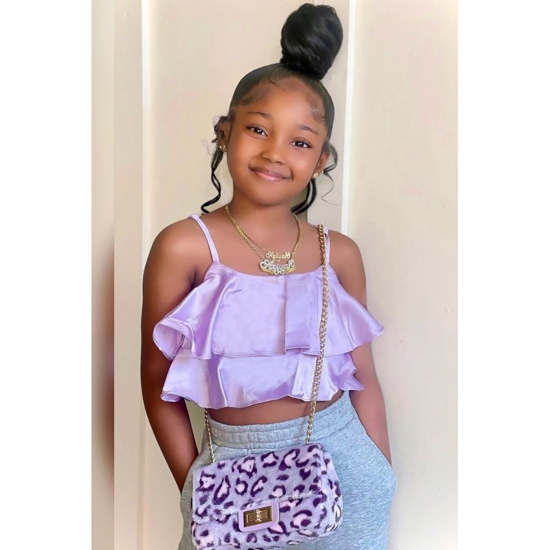 Conyson Designer Summer White Kid Girl Blouse Frill Bottoms Silk Vest Tops Solid Sleeveless Ruffle Baby Girls Crop Halter Top